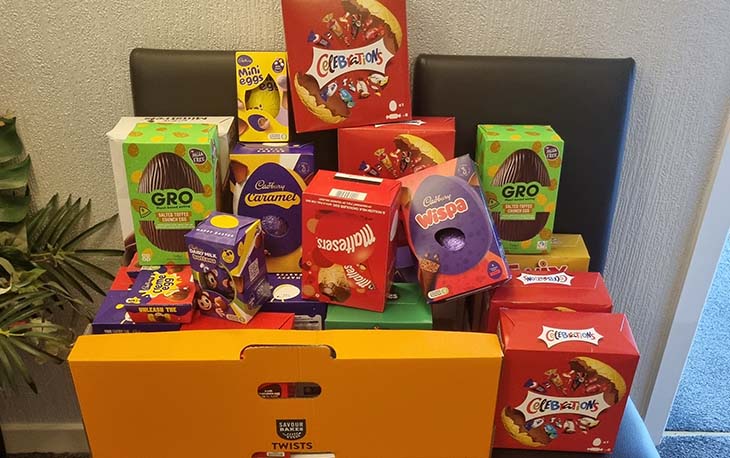 Picture of Easter eggs that where donated.